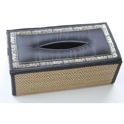 Tissue Box / Tücher Box / Kosmetiktücherbox im Thai-Stil Schwarz- Tissue034