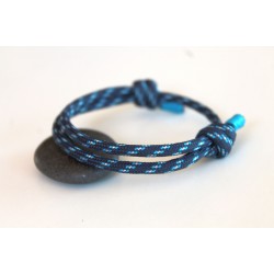 Luck bracelet blue handmade sliding knot friendship bracelet