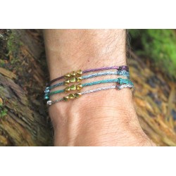 copy of Tibetan brass bead bracelet happiness bracelet wine red