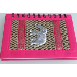 copy of Notebook natural fiber Thailand elephant spiral binding 15x11 cm