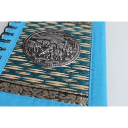 copy of Notebook natural fiber Thailand elephant spiral binding 15x11 cm