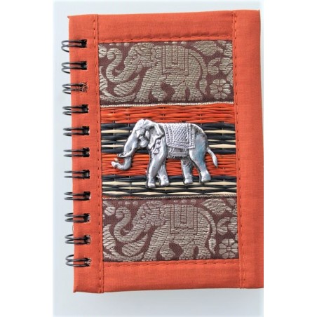 Notizbuch Naturfaser Thailand Elefant liniert