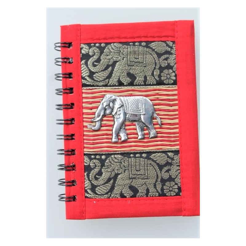 Notizbuch Naturfaser Thailand Elefant liniert