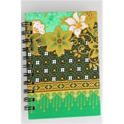 Notebook fabric Thailand with elephant spiral binding 15x11 cm