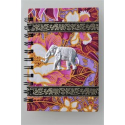 copy of Notebook fabric Thailand with elephant spiral binding 15x11 cm