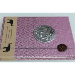 Tagebuch Notizbuch Stoff Thailand mit Elefant 19x14 cm - THAI-G-107