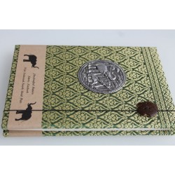 Tagebuch Notizbuch Stoff Thailand mit Elefant 19x14 cm - THAI-G-116