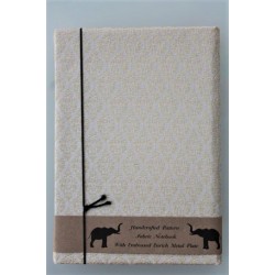 Tagebuch Notizbuch Stoff Thailand mit Elefant 15x11 cm - THAI-M-134