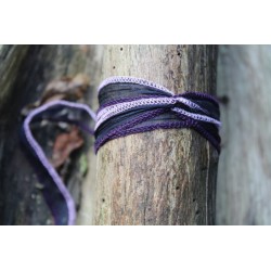 Seidenarmband Wickelarmband Seidenband Violett/Blau