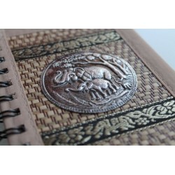 copy of Notebook natural fiber Thailand elephant spiral binding 15x11 cm