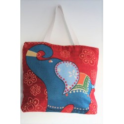 Large spacious bag from Thailand with an elephant