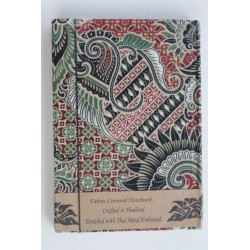 Tagebuch Notizbuch Stoff Thailand mit Elefant 19x14 cm - THAI-G-128