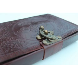 Notebook diary leather book dragon leather 17.5x13 cm