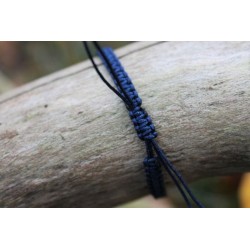 Lapislazuli Lapis Makramee Armband Edelsteinarmband für Glück und Heilung Blau