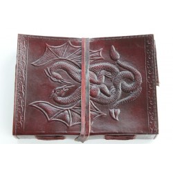 copy of Notebook diary leather book dragon leather 17.5x13 cm