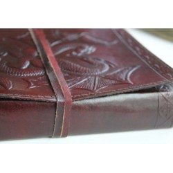 Notizbuch Tagebuch Lederbuch Drachen Leder 17,5x13 cm