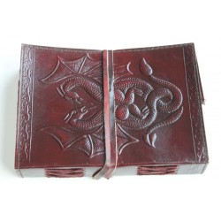 Notizbuch Tagebuch Lederbuch Drachen Leder 17,5x13 cm