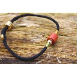 copy of Malachite bracelet red cord hope and meditation