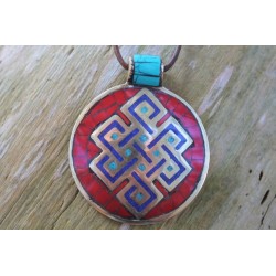 copy of Amulett aus Nepal Türkis Koralle