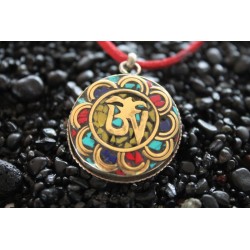 Tibetisches Amulett Talisman Buddhismus OM Symbol