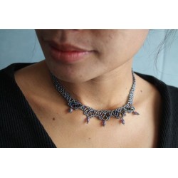 Glasperlen Halskette und Armband Set - MODE309