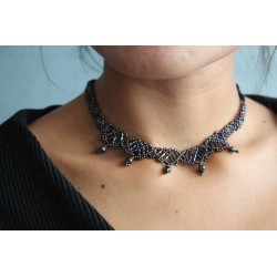 Glasperlen Halskette und Armband Set - MODE311