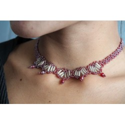 Glasperlen Halskette und Armband Set 35 cm - MODE315