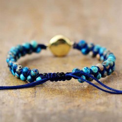 copy of Lapis Lazuli Lapis Macrame Bracelet Gemstone Bracelet for Happiness and Healing Blue