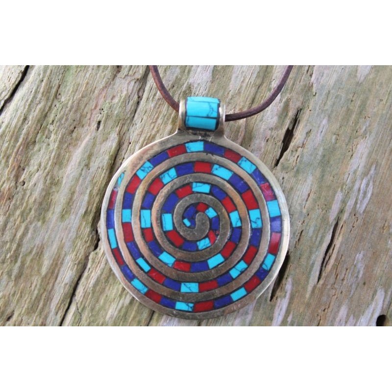 copy of Amulett aus Nepal Türkis Koralle