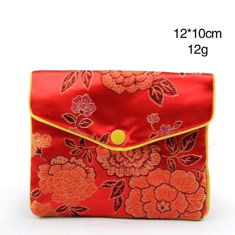 Schmuck Verpackung mit Stickerei Japanstil Seidentäschchen
