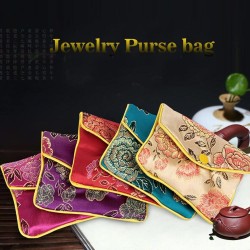 copy of Jewelry packaging with embroidery Japanese style silk pouch