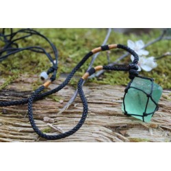 copy of Necklace Flourite Pendant Raw Flourite Lucky Charm Protection balance for an alert mind