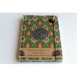 Diary notebook fabric Thailand with elephant 19x14 cm- THAI115