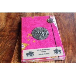 Tagebuch Stoff Thailand mit Elefant 19x14 cm- THAI015