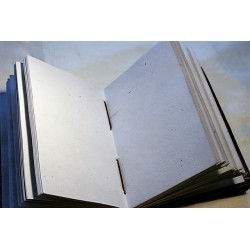 2.Wahl: Notizbuch mit Echtledereinband Randverzierung 18x14 cm