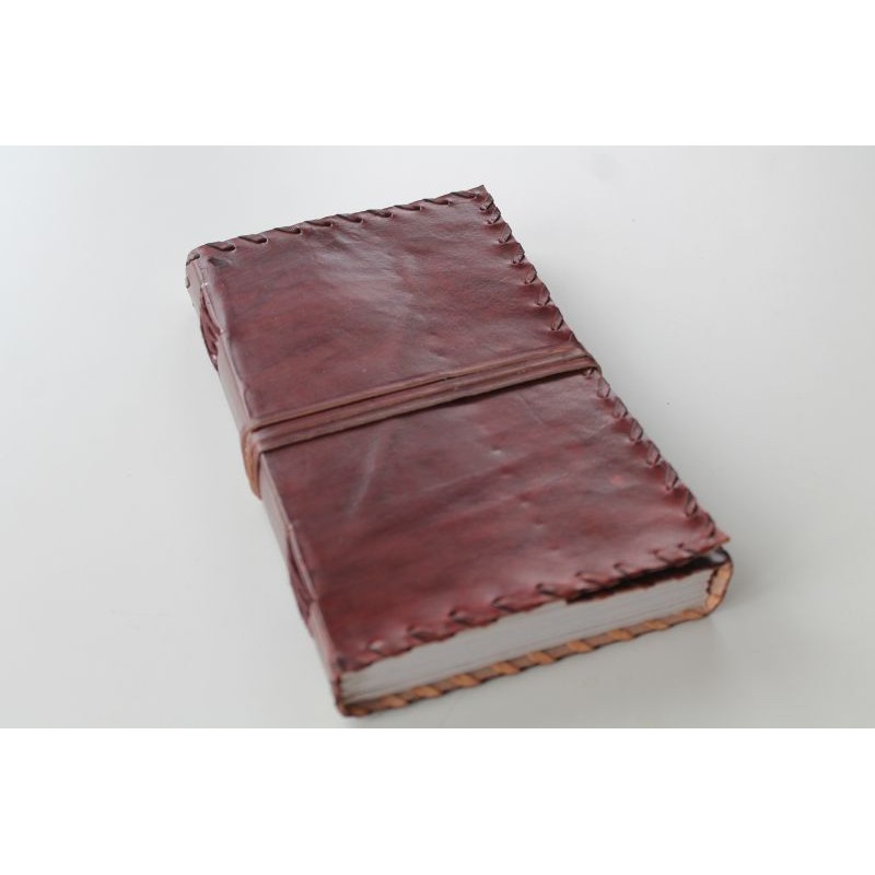 copy of B-Ware: Notebook with genuine leather cover border ornament 23x14 cm
