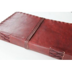 copy of B-Ware: Notebook with genuine leather cover border ornament 23x14 cm