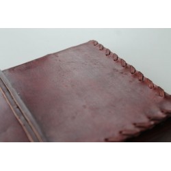2. Wahl: Notizbuch mit Echtledereinband Randverzierung 23x14 cm
