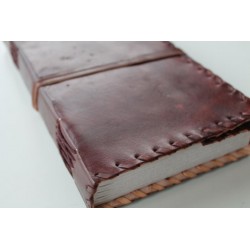 copy of B-Ware: Notebook with genuine leather cover border ornament 23x14 cm