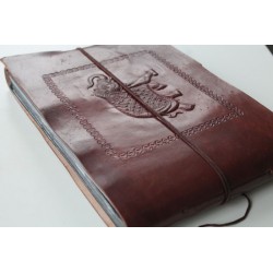 copy of Fotoalbum leather cover elephant motif 27x18 cm