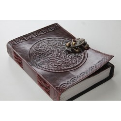 2. Wahl: Notizbuch Tagebuch Lederbuch keltischer Knoten Leder 17,5x13 cm