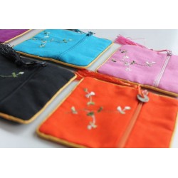 copy of Jewelry packaging with embroidery Japanese style silk pouch
