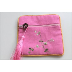 Stofftäschchen mit Stickerei Japanstil Geschenkkuvert