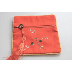 Stofftäschchen mit Stickerei Japanstil Geschenkkuvert