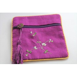 Stofftäschchen mit Stickerei Japanstil Geschenkkuvert