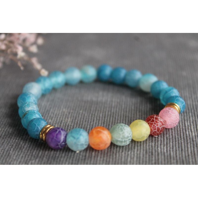 7 Chakra Armband aus Natursteinperlen