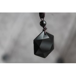 B-Ware: Obsidian Halskette Hexagramm Obsidian Anhänger Schutz Gleichgewicht Erdung Meditation Talisman
