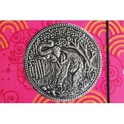 Diary cloth Thailand with elephant 15x11 cm - lined - THAI038