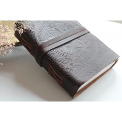copy of Leather diary with elephant motif 23x14 cm