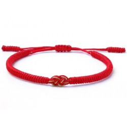 copy of Tibetan luck bracelet lucky knot Buddhism in red